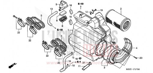 FILTRE A AIR (CB600F2/F22) CB600F22 de 2002